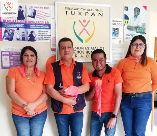 Funcionariado CEDHV se suma a Día Naranja